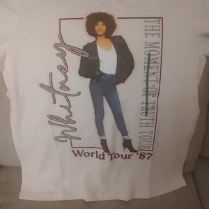 Whitney Houston throwback graphic Tour tee